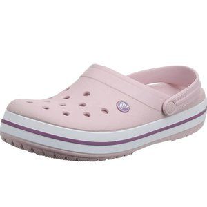 Crocs Crocband Clog Shoes, Pearl Pink/Wild Orchid, Mens 10 US M / Womens 12 US M